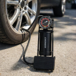 Inflador Pie A Pedal - Manómetro 160 Psi - Válvula Dual