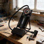 Inflador Pie A Pedal - Manómetro 160 Psi - Válvula Dual - Image 3